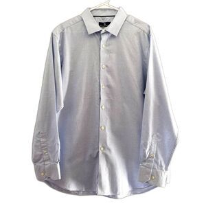 Hart Schaffner Marx Long Sleeve Dress Shirt Button Up Blue Check Print Size‎ XL